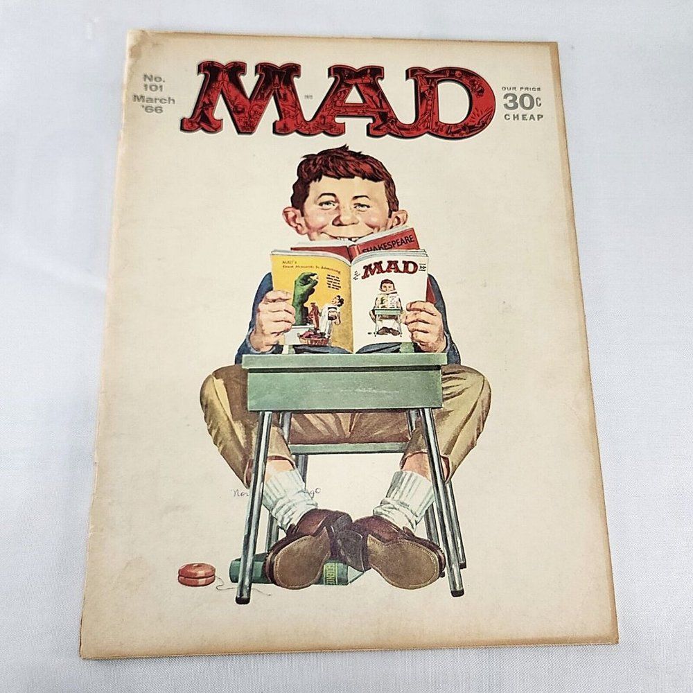 Mad Magazine Issue #101 March 1966 Back to School Alfred E Neuman Ec Publication